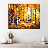 Painting by Numbers forest Birch Trees
